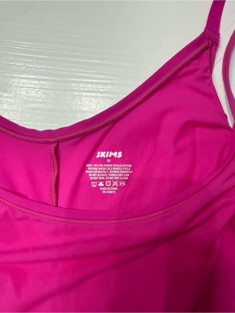 SKIMS Hot Pink Mini Slip Dress - Picture 4 of 4
